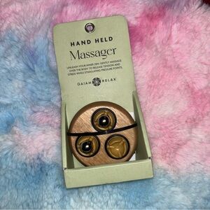Gaiam Hand Held Massager - Wood Tone with silver Accents